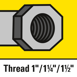 1‘‘, 1¼‘‘ und 1½‘‘ Gewindeanschlüsse