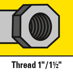 1" en 1½" schroefdraadaansluitingen 1" en 1½" schroefdraadaansluitingen