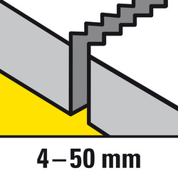 4 Sägeblätter für gerade, schnelle Grobschnitte in weichem Holz mit einer Stärke von 4 bis 50 mm