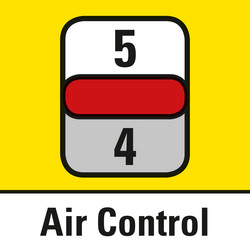 5-stufig regelbare Luftmenge