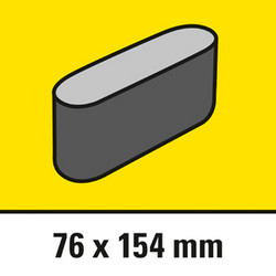 76 x 154 mm große Schleiffläche