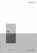 Bedienungsanleitung Heizlüfter TFC-W 27 E (DE)