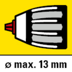 Bohrfutterspannbereich max. 13 mm