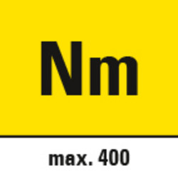 Couple maximum 400 Nm Couple maximum 400 Nm