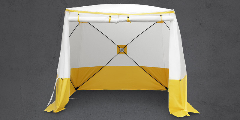 Die Ausstattungsoption R macht aus einem Zelt ein Gleisbauzelt