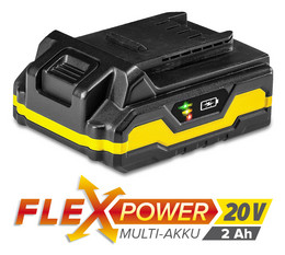 Flexpower-Multiakku 20 V, 2 Ah