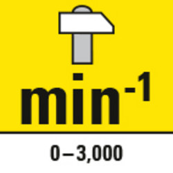 Frequenza colpi da 0 a 3.000 min-1