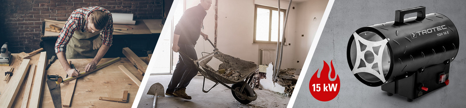 Gasheizgebläse TGH 16 E in Trotec-Markenqualität