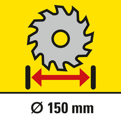 Geeignet für Sägeblätter bis ø 150 mm