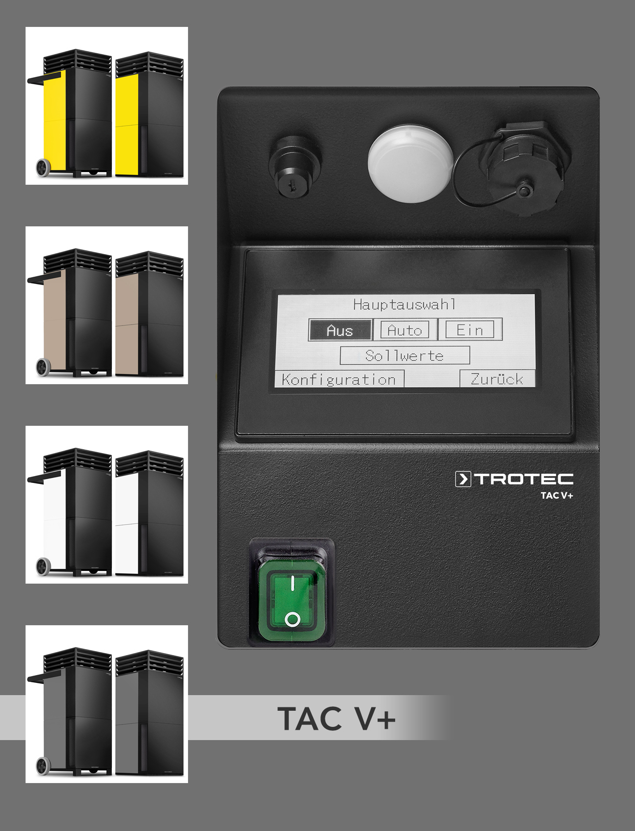 Hochleistungsluftreiniger TAC V+ – das Original für virengefilterte Reinluft plus Thermodekon