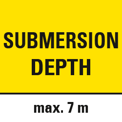 Immersion depth: 7 metres