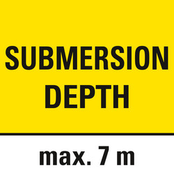 Immersion depth: 7 metres