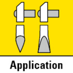 Konzipiert zum Spitz- und Flachmeißeln