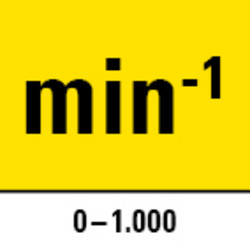 Leerlaufdrehzahl 0 bis 1.000 min<sup>-1</sup>