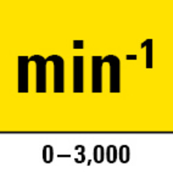 Leerlaufdrehzahl 0 bis 3.000 min-1