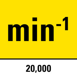 Motordrehzahl 20.000 min-1