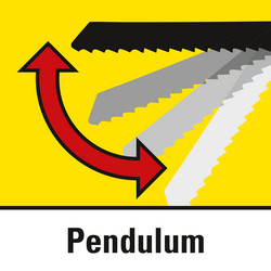 Pendelhubbewegung des Sägeblattes