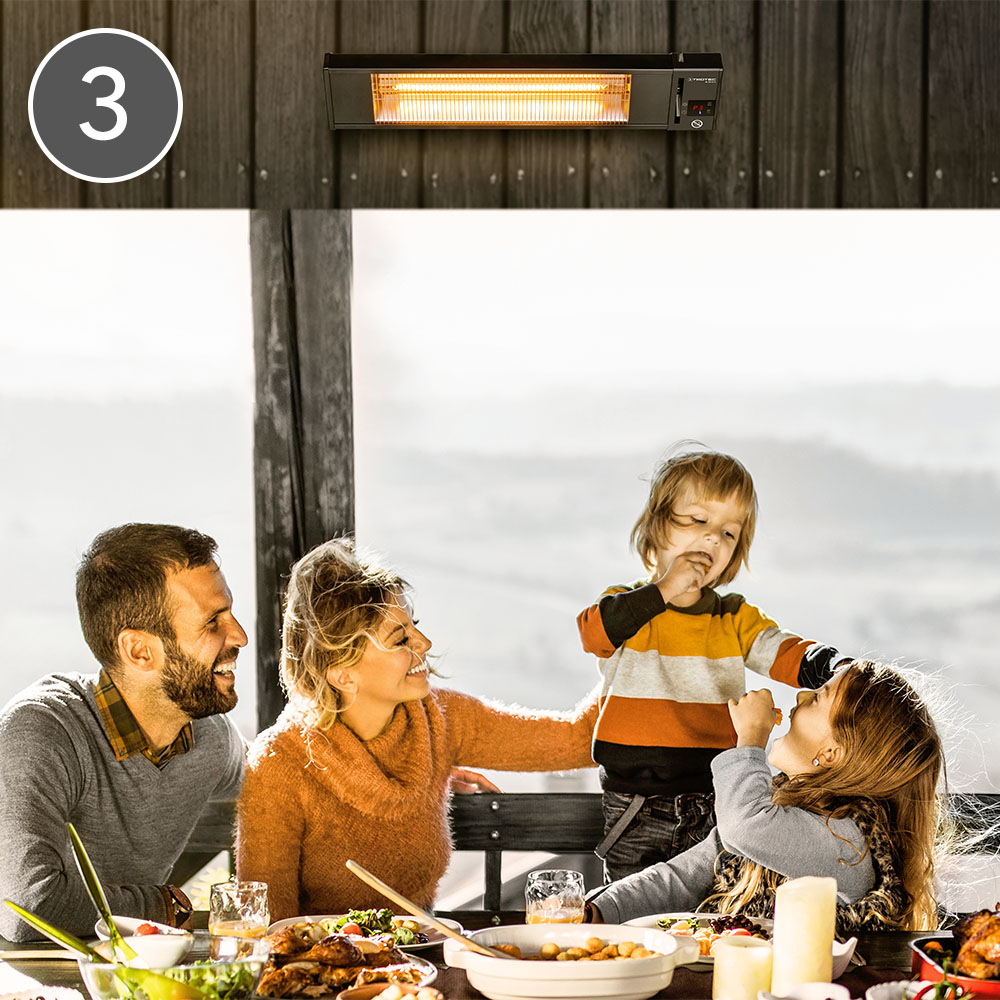 Quartz radiator, halogen radiant heaters, carbon and ultra-low-glare tube