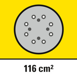 Schleiffläche Exzenterschleifplatte 116 cm²