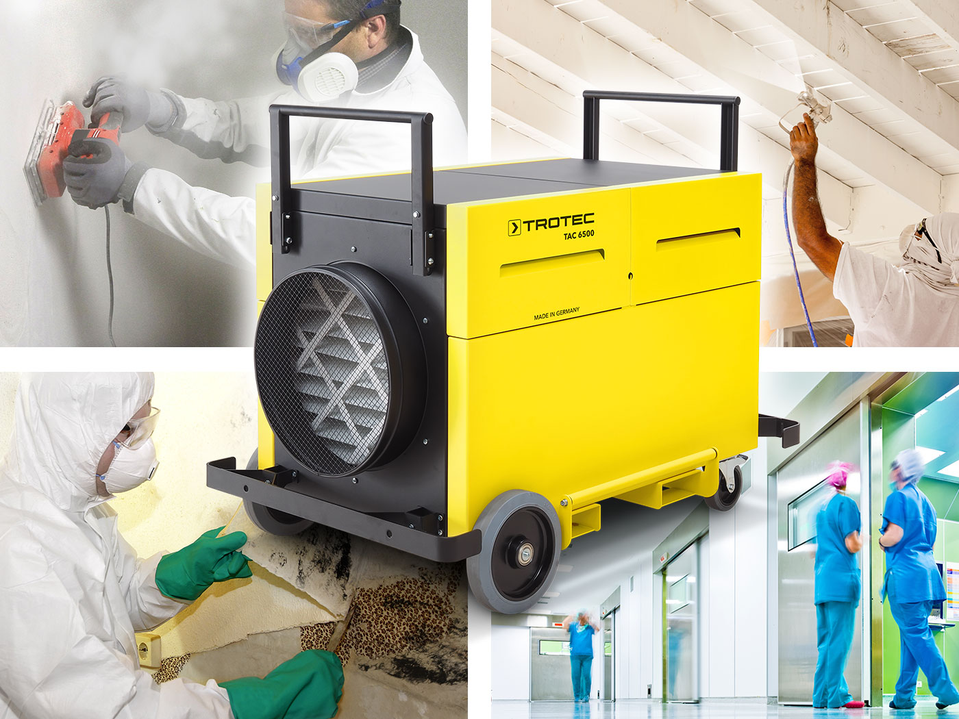 The TAC 6500 can be variably used for construction site and cleanroom renovations
