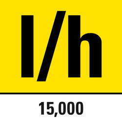 Wydajność tłoczenia 15 000 litrów na godzinę Wydajność tłoczenia 15 000 litrów na godzinę