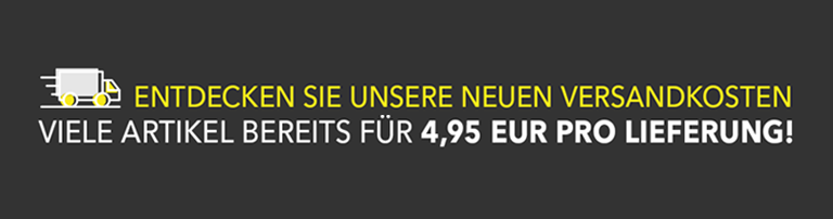 ENTDECKEN SIE UNSERE NEUEN VERSANDKOSTEN - VIELE ARTIKEL BEREITS FÜR 4,95 EUR PRO LIEFERUNG!